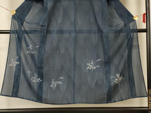 平和屋着物＊夏物 訪問着 絽 手描き 草葉文 正絹 逸品 未使用 AABC6945jd