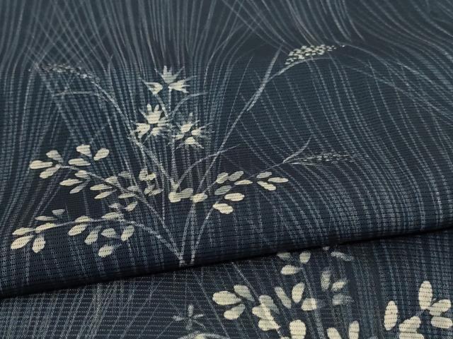 平和屋着物＊夏物 訪問着 絽 手描き 草葉文 正絹 逸品 未使用 AABC6945jd