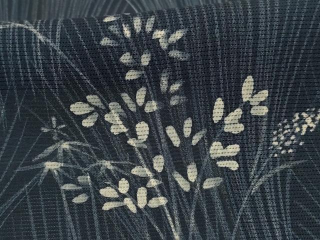 平和屋着物＊夏物 訪問着 絽 手描き 草葉文 正絹 逸品 未使用 AABC6945jd