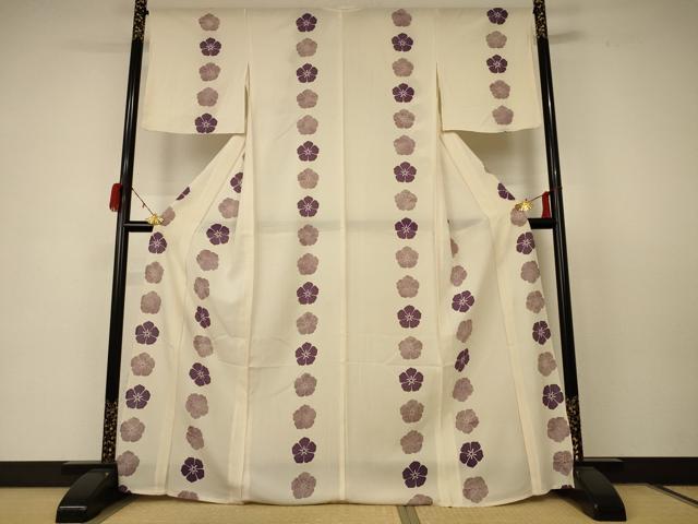 平和屋着物＊夏物 小紋 絽 花間道 正絹 逸品 AABC6947jd