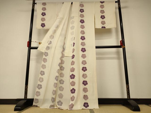 平和屋着物＊夏物 小紋 絽 花間道 正絹 逸品 AABC6947jd