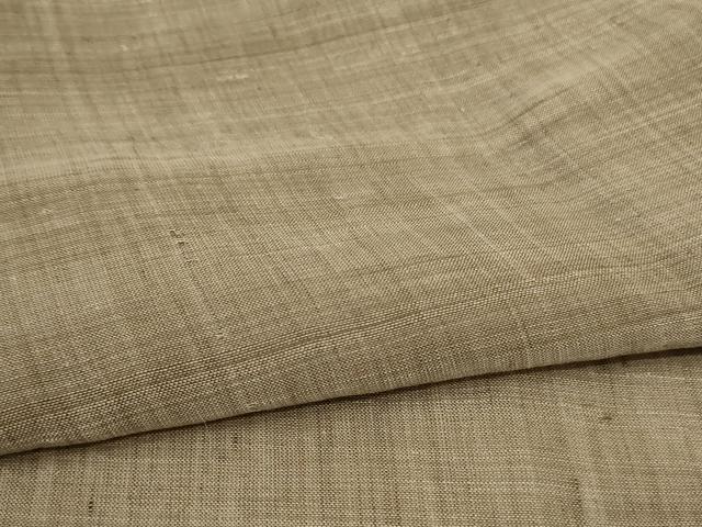 平和屋着物＊夏物 男性 小千谷ちぢみ 霞文 麻 逸品 AABC6951jd