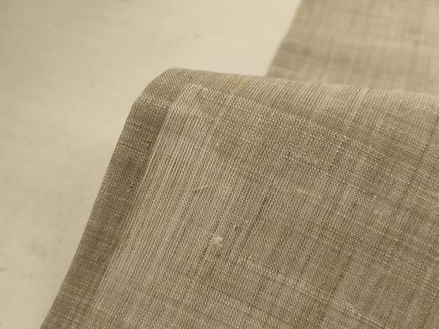 平和屋着物＊夏物 男性 小千谷ちぢみ 霞文 麻 逸品 AABC6951jd