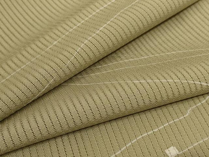 平和屋着物＊夏物 小紋 縦絽 幾何学文様 五泉 反端付き 正絹 逸品 AABC6952jd