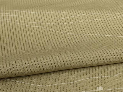 平和屋着物＊夏物 小紋 縦絽 幾何学文様 五泉 反端付き 正絹 逸品 AABC6952jd