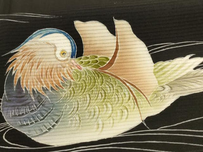 平和屋着物＊夏物 訪問着 絽 流水花鳥文 正絹 逸品 AABC6953jd