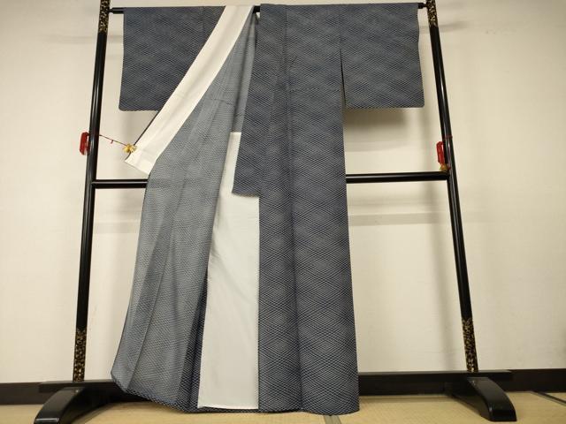 平和屋着物＊夏物 小紋 絽 網目文 正絹 逸品 AABC6955jd