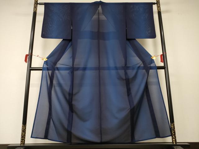 平和屋着物＊夏物 小紋 絽 霞文 暈し染め 正絹 逸品 AABC6956jd