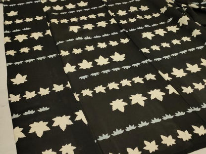 平和屋着物＊夏物 小紋 絽 楓 正絹 逸品 AABC6957jd