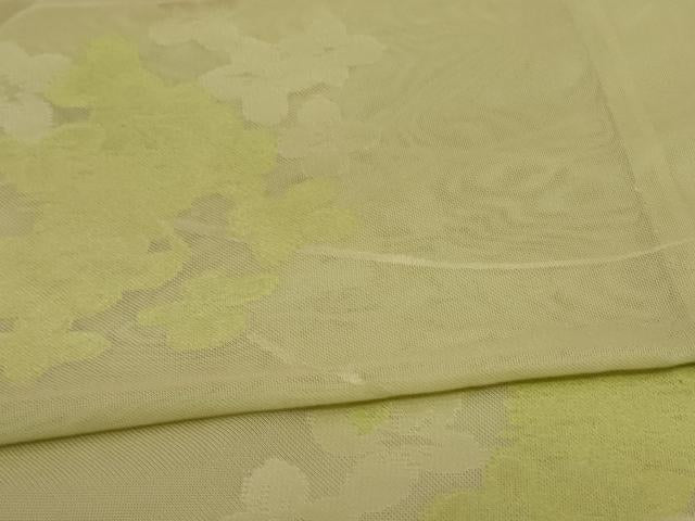 平和屋着物＊夏物 小紋 紗 芝花文 正絹 逸品 AABC6960jd