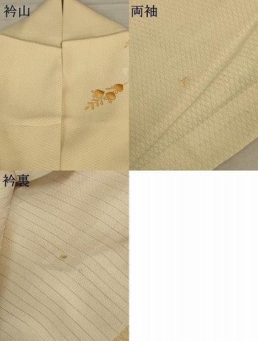 平和屋着物＊夏物 訪問着 変わり絽 枝花文 金彩 正絹 逸品 AABC6962jd