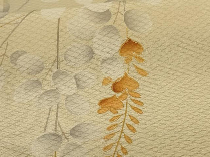 平和屋着物＊夏物 訪問着 変わり絽 枝花文 金彩 正絹 逸品 AABC6962jd