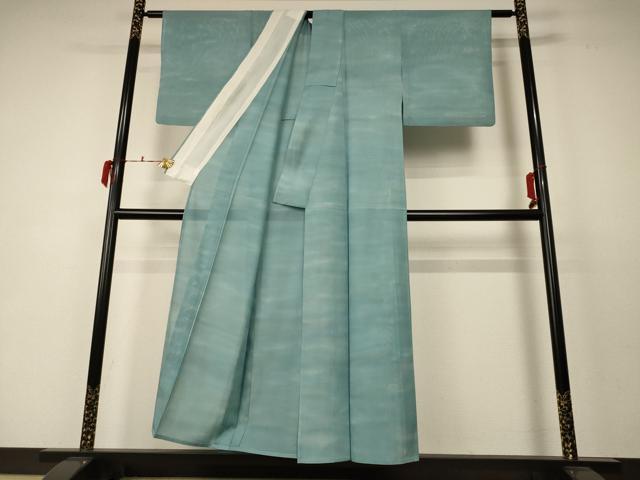 平和屋着物＊夏物 小紋 絽 作家物 霞文 正絹 逸品 AABC6963jd