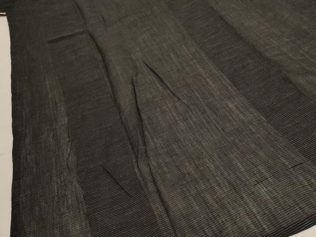平和屋着物＊夏物 男性 紗紬 横縞 正絹 逸品 AABC6968jd