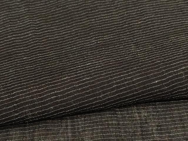 平和屋着物＊夏物 男性 紗紬 横縞 正絹 逸品 AABC6968jd