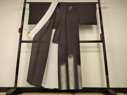 平和屋着物＊夏物 訪問着 絽 草花文 暈し染め 金彩 正絹 逸品 AABC6969jd