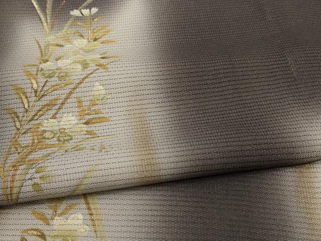 平和屋着物＊夏物 訪問着 絽 草花文 暈し染め 金彩 正絹 逸品 AABC6969jd