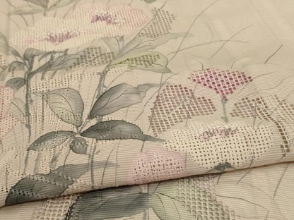 平和屋着物＊夏物 訪問着 絽 中国三大刺繍 汕頭刺繍 スワトウ刺繍 草花文 正絹 逸品 AABC6977jd