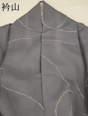 平和屋着物＊夏物 小紋 絽 枝葉文 正絹 逸品 AABC6983jd