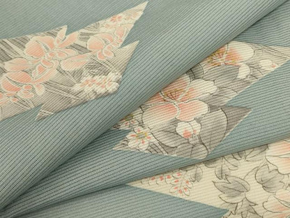 平和屋着物＊夏物 小紋 絽 草花文 正絹 逸品 未使用 AABC6984jd