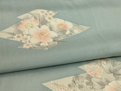 平和屋着物＊夏物 小紋 絽 草花文 正絹 逸品 未使用 AABC6984jd