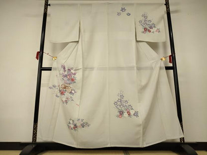平和屋着物＊夏物 訪問着 絽 花車文 正絹 逸品 AABC6988jd