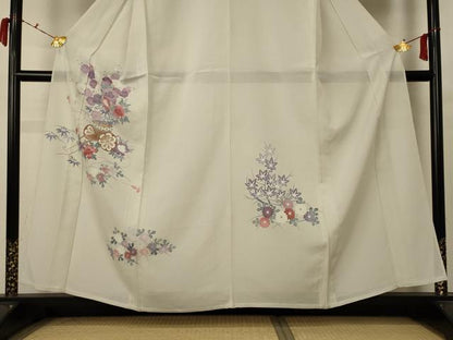 平和屋着物＊夏物 訪問着 絽 花車文 正絹 逸品 AABC6988jd