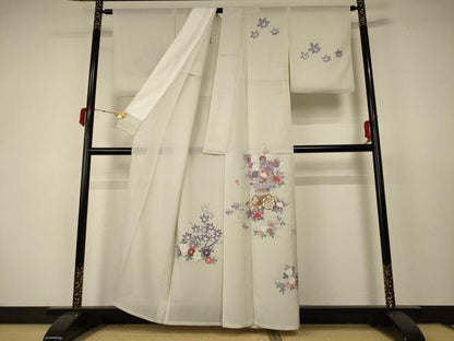平和屋着物＊夏物 訪問着 絽 花車文 正絹 逸品 AABC6988jd