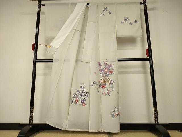 平和屋着物＊夏物 訪問着 絽 花車文 正絹 逸品 AABC6988jd