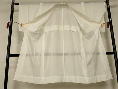 平和屋着物＊夏物 長襦袢 絽 白色 正絹 逸品 AABC6989jd