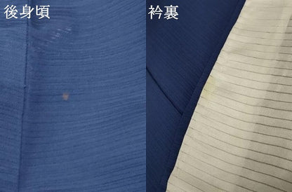 平和屋着物＊夏物 色無地 深縹色 正絹 逸品 AABC6990jd