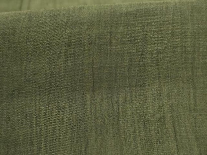 平和屋着物＊夏物 男性 小千谷ちぢみ 麹塵色 麻 逸品 AABC6991jd