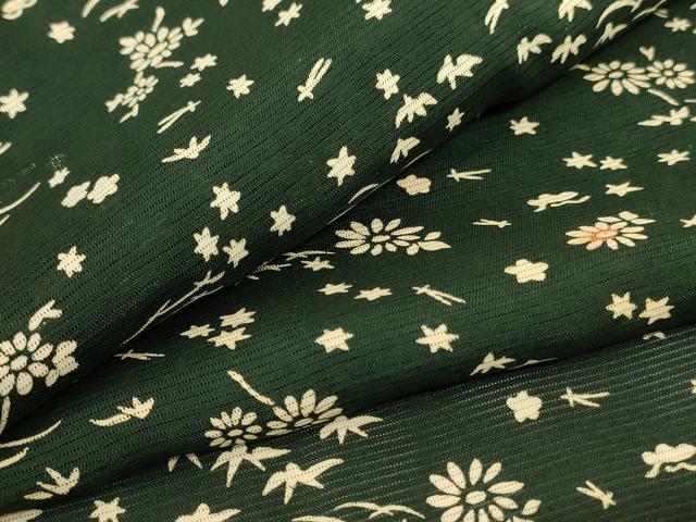 平和屋着物＊夏物 小紋 絽 草花文 正絹 逸品 AABC6994jd
