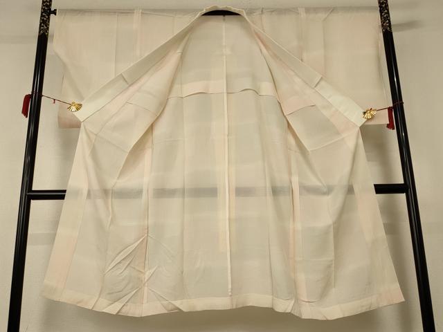 平和屋着物＊夏物　長襦袢　変わり絽　市松文様　正絹　逸品　AABC6995jd