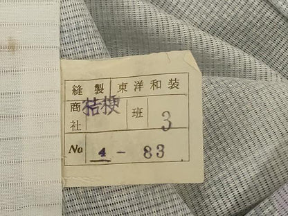 平和屋着物＊夏物 小紋 絽 枝花文 洗える着物 AABC6999jd