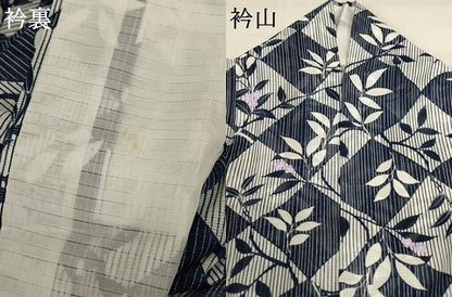 平和屋着物＊夏物 小紋 絽 枝花文 洗える着物 AABC7000jd