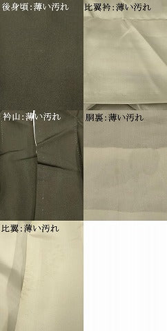 平和屋着物■豪華黒留袖　駒刺繍　飛鶴吉祥花文　金銀彩　正絹　逸品　AABC7086fw