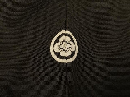 平和屋着物■豪華黒留袖　刺繍　飛鶴風景文　金彩　正絹　逸品　AABC7126fw