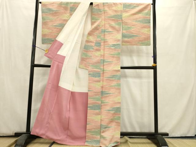 平和屋着物■上質な紬　霞文　正絹　逸品　AABC7363ma