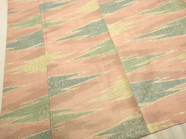 平和屋着物■上質な紬　霞文　正絹　逸品　AABC7363ma