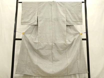 平和屋着物■上質な紬　七宝文　正絹　逸品　AABC7374ma