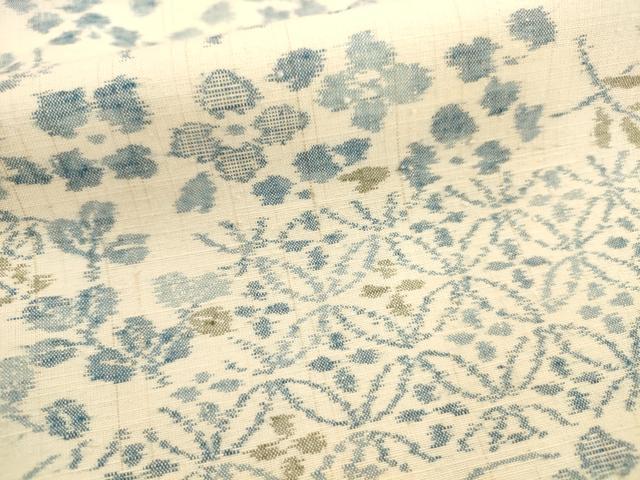 平和屋着物■上質な紬　草花文　正絹　逸品　AABC7475ma