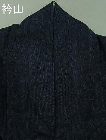 平和屋着物▽上質な紬 単衣 草花文 正絹 逸品 AABC7484jh