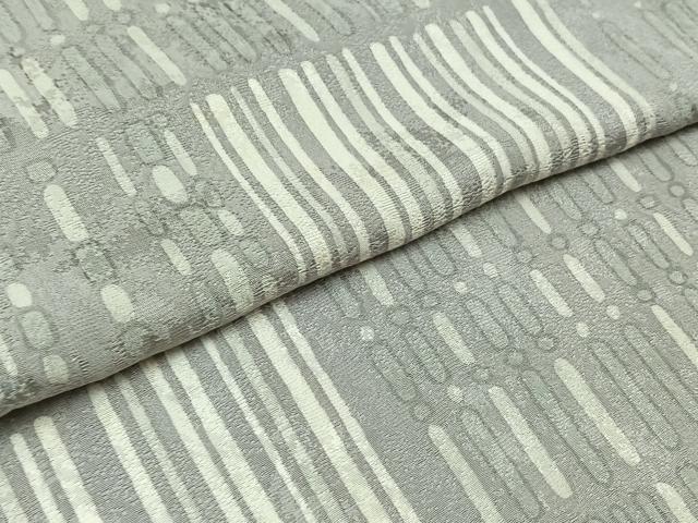 平和屋着物▽上質な小紋 単衣 横段文 正絹 逸品 AABC7487jh
