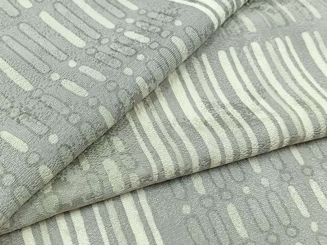 平和屋着物▽上質な小紋 単衣 横段文 正絹 逸品 AABC7487jh