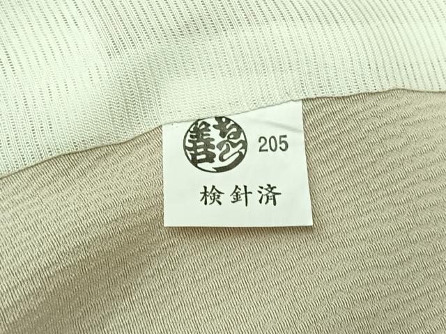 平和屋着物▽上質な色無地 単衣 白練色 ゑり善扱い 正絹 逸品 AABC7489jh