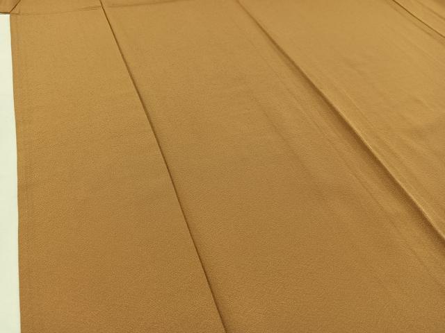 平和屋着物▽上質な色無地 単衣 伽羅色 正絹 逸品 AABC7490jh