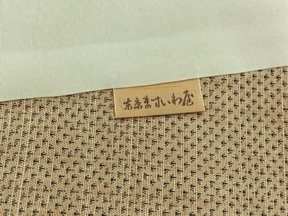 平和屋着物▽訪問着 単衣 紬地 枯山水 ますいわ屋扱い 正絹 逸品 AABC7492jh