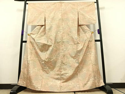 平和屋着物▽本場大島紬 単衣 風景吉祥花文 正絹 逸品 AABC7495jh