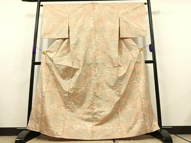 平和屋着物▽本場大島紬 単衣 風景吉祥花文 正絹 逸品 AABC7495jh